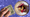 a hand holding a $20 bill and a plate of food over a purple backgroun