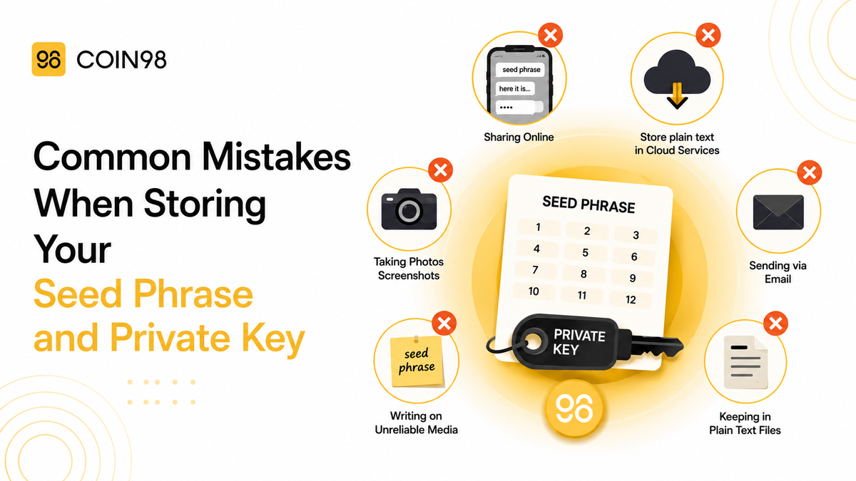Common Mistakes When Storing Your Seed Phrase and Private Key