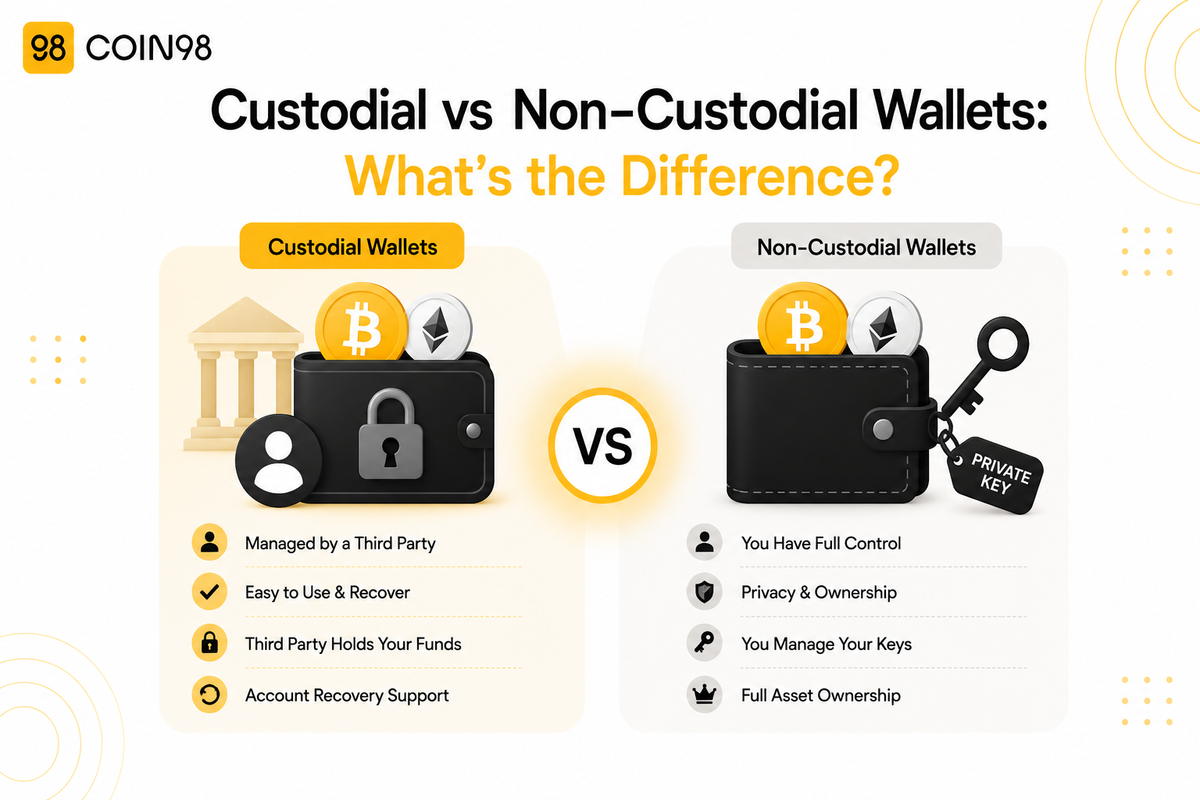 Custodial vs Non-Custodial Wallets: What's the Difference?