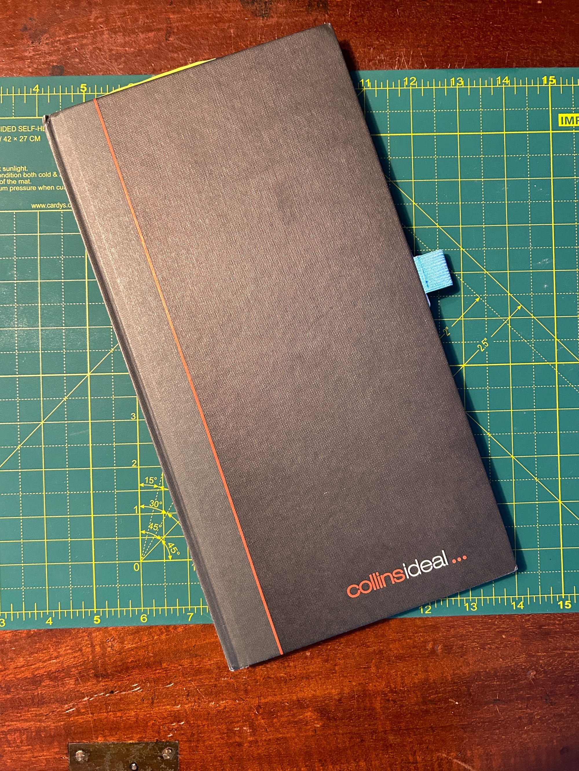 The Collins Ledger used to capture a log and ledger of my days