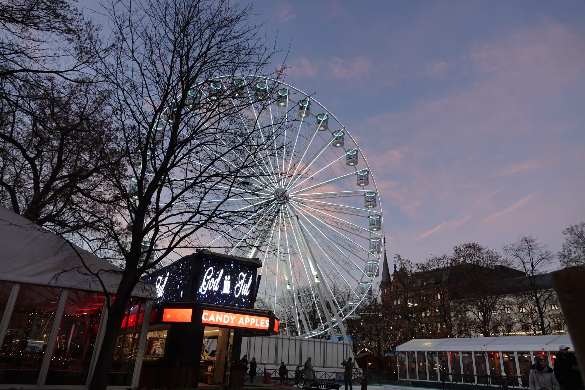 A photo of a Ferris Wheel in Oslo Christmas Market