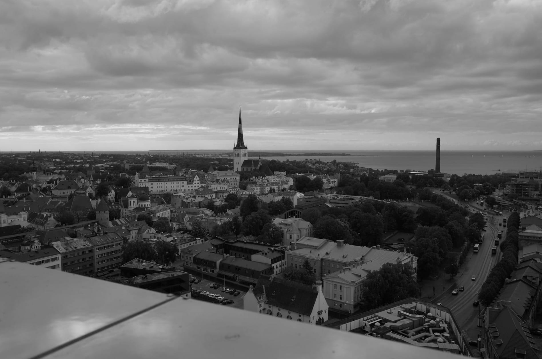 The city of Tallinn, Estonia seen from high up