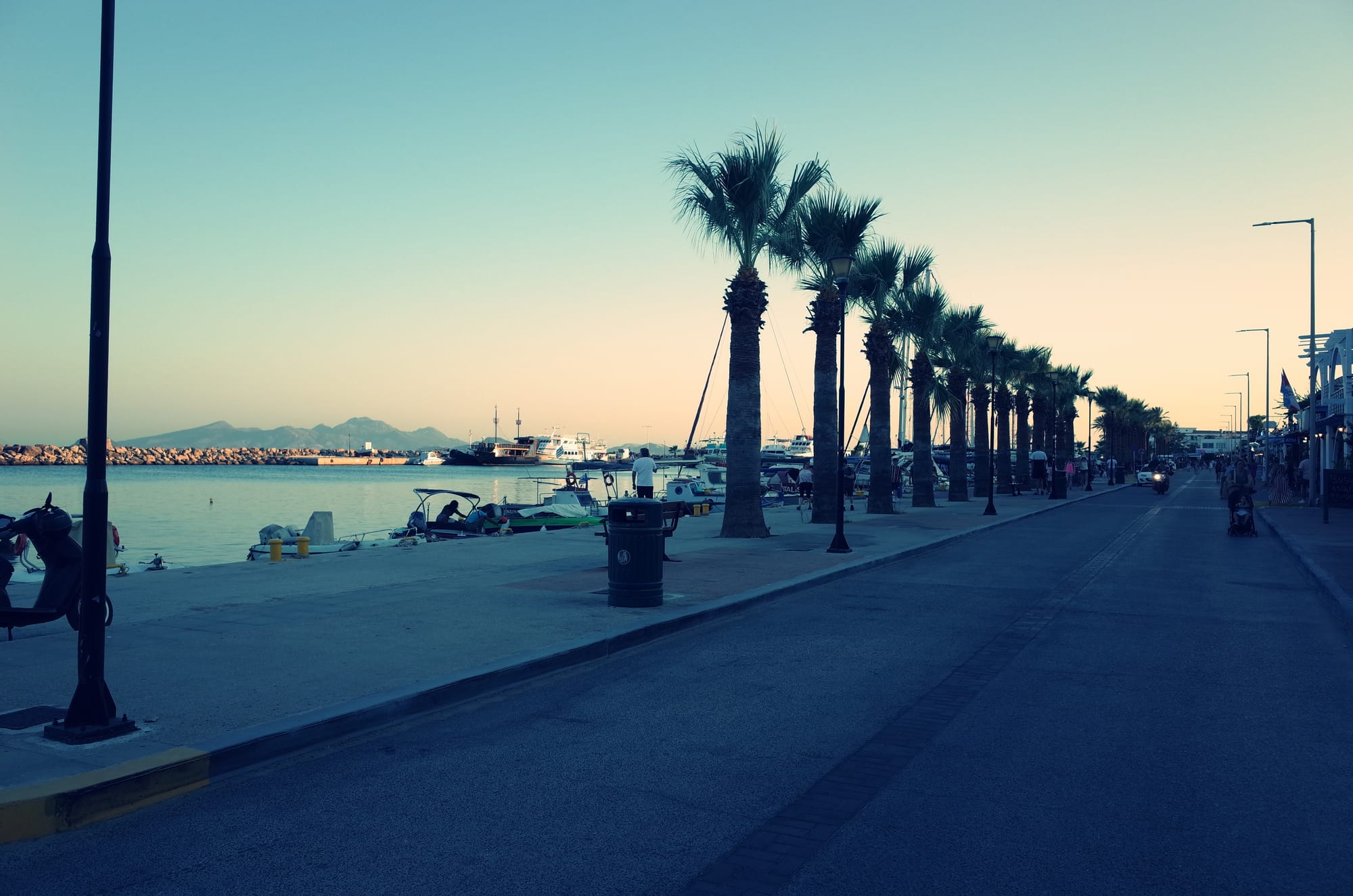 A photo of the harbour, late afternoon Golden Hour - Kardamena, Kos