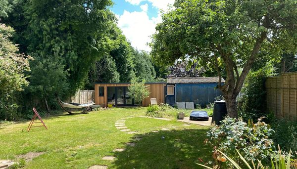 A photo of the Cultivated Studio, nestled in the garden