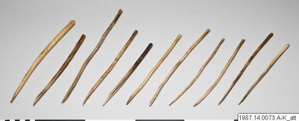 An old photo of some sticks