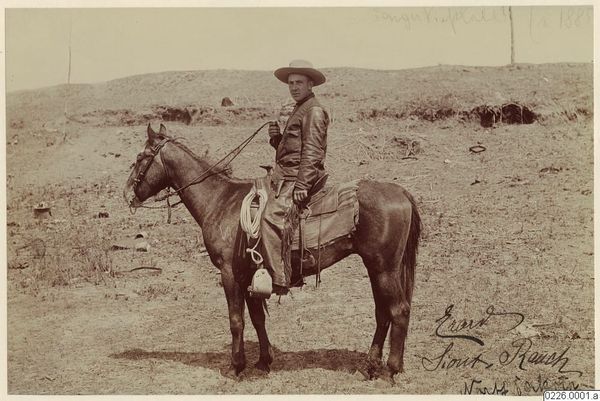 An old photo of a cowboy