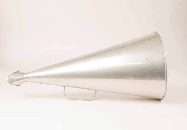 A photo of an old megaphone - Megafon - Jönköping County Museum, Sweden - CC BY.