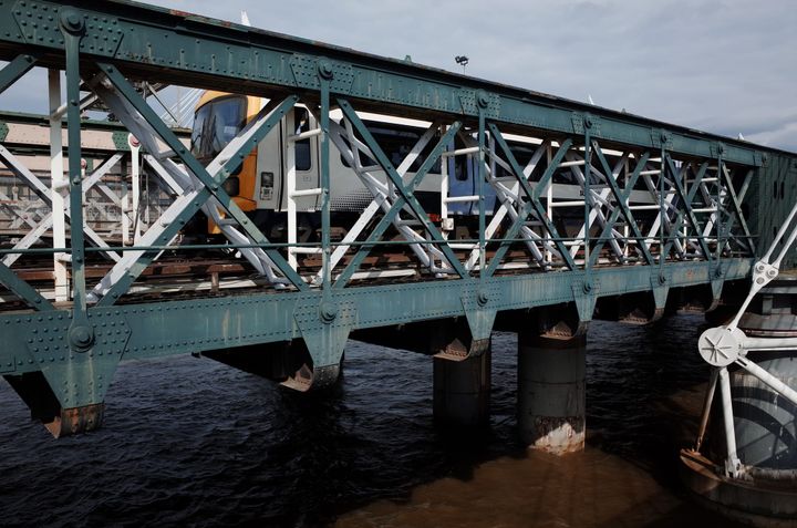 A photo of a railway bridge in London