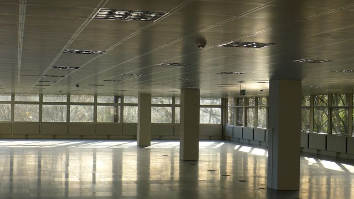 A photo of an empty office