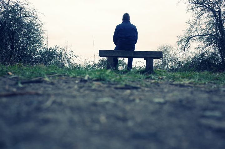 Rob Lambert sat on a bench