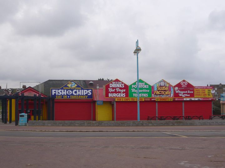 A photo of some closed shops in Skegness