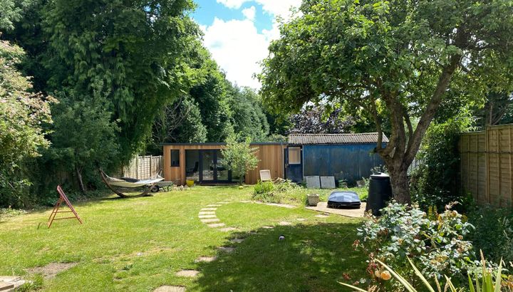 A photo of the Cultivated Studio, nestled in the garden