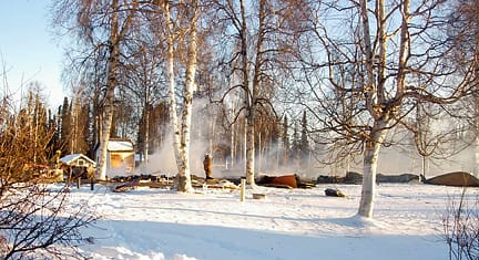 Fire scene at Caswell Lakes area