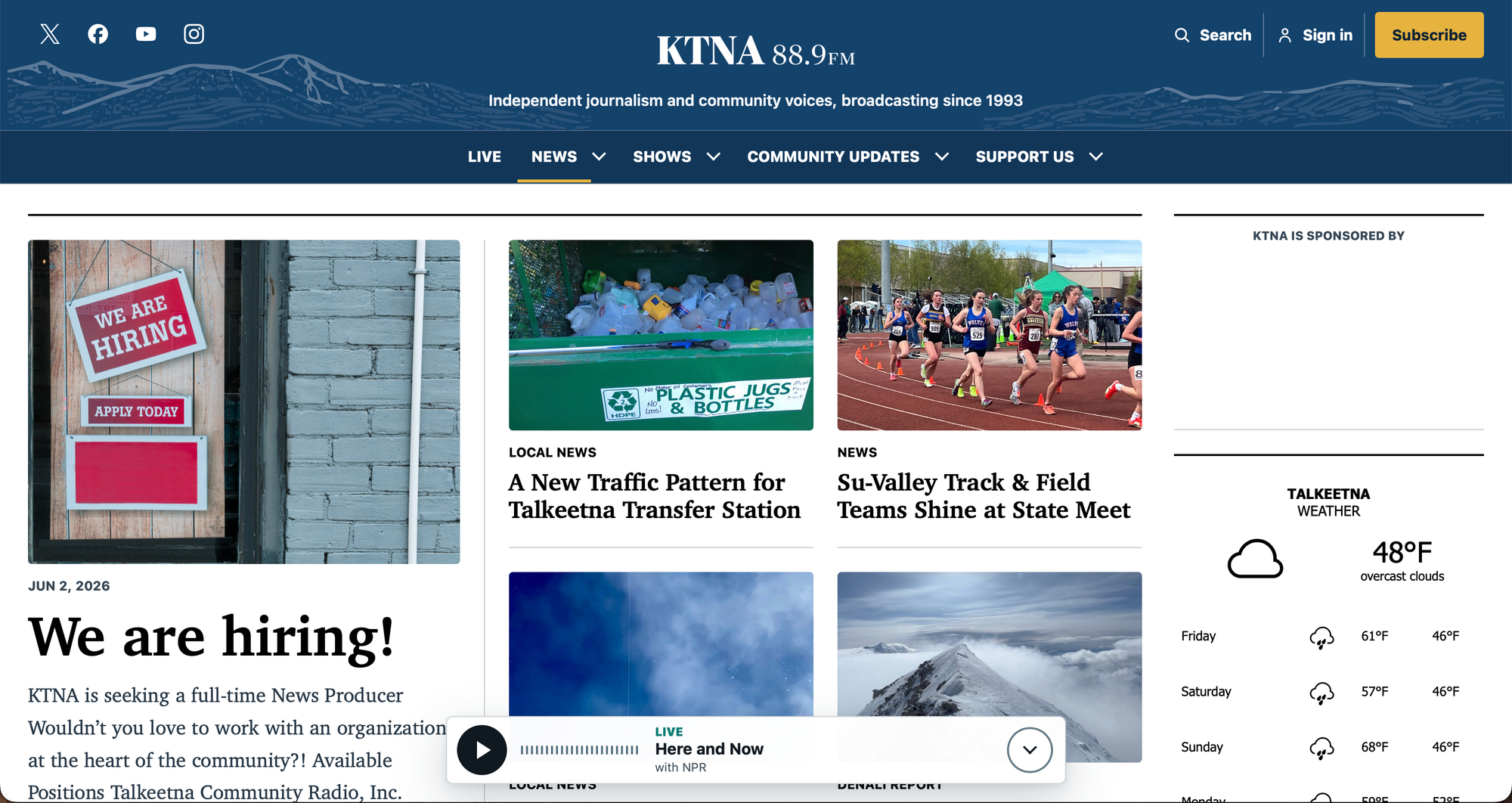 Welcome to the New KTNA Site