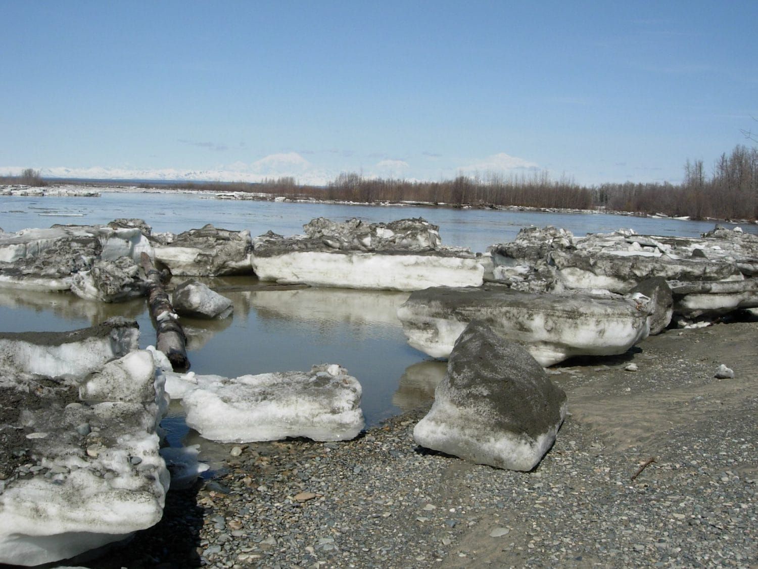 Susitna River ice jam causes Railroad damage