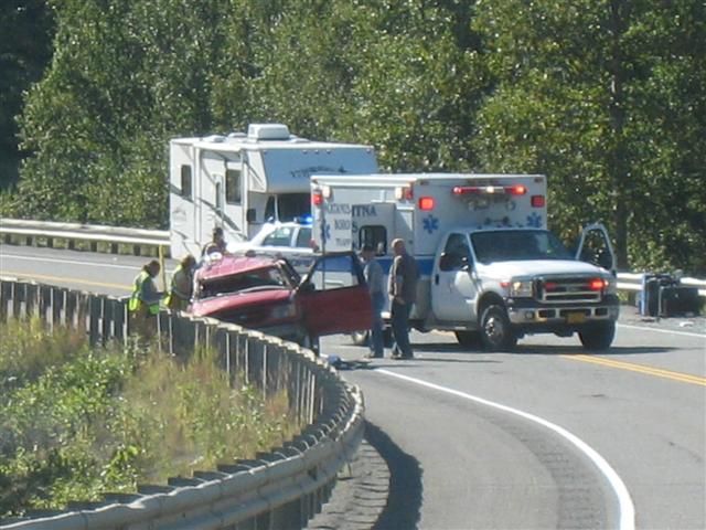 Local EMS respond to two car collisions on Parks Highway