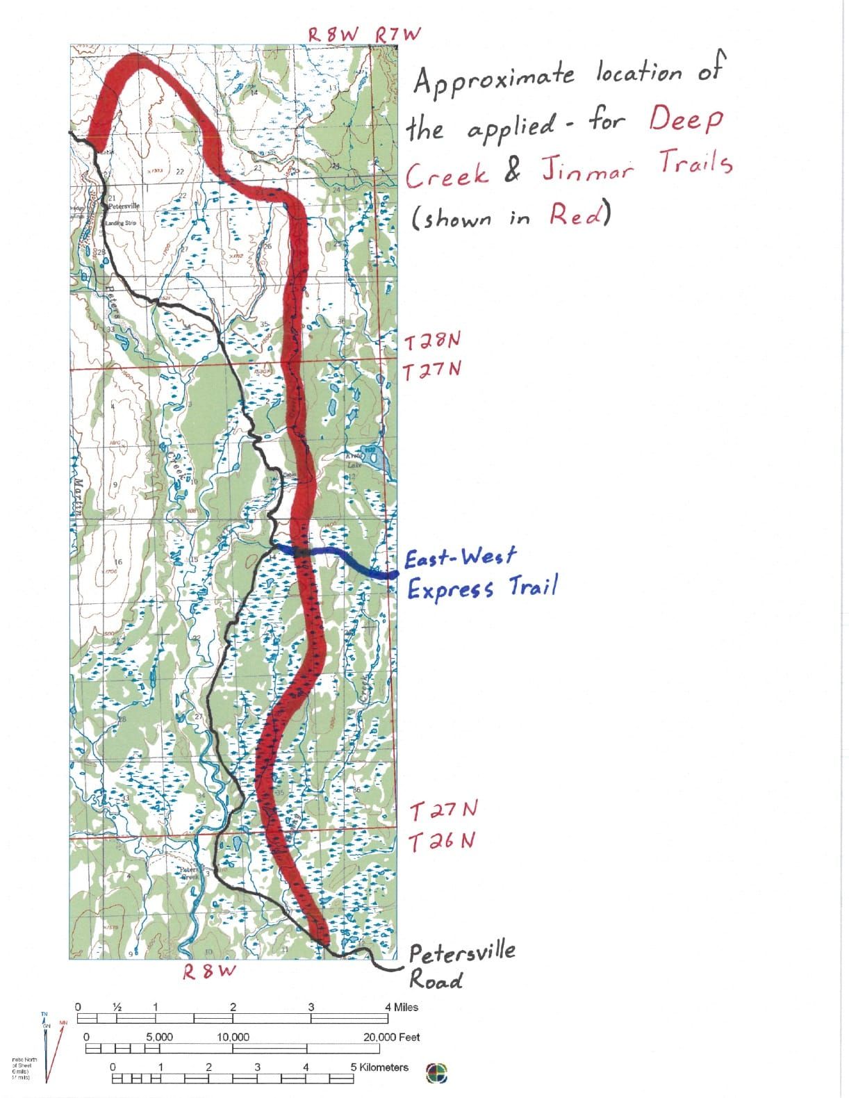 Public Notice: public easement Petersville Road