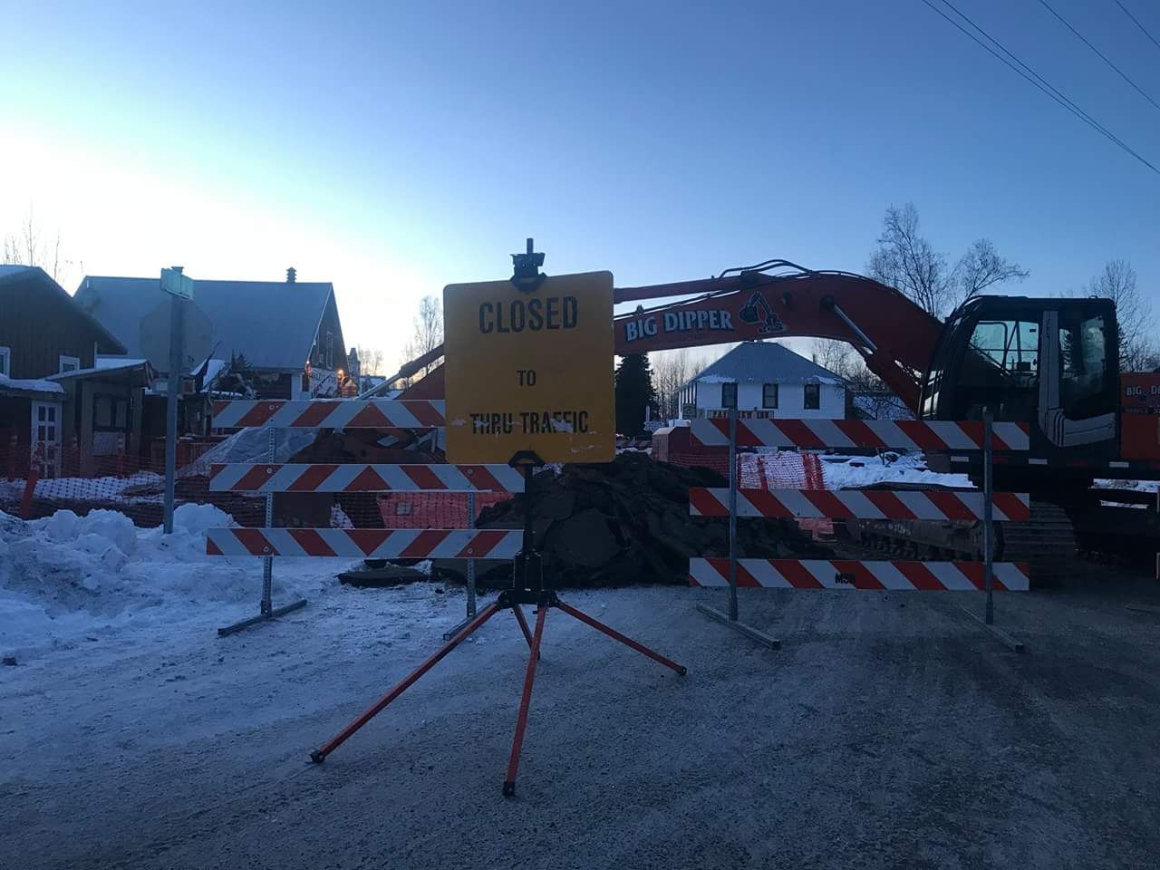 Main Street filled in, but repaving will have to wait for spring
