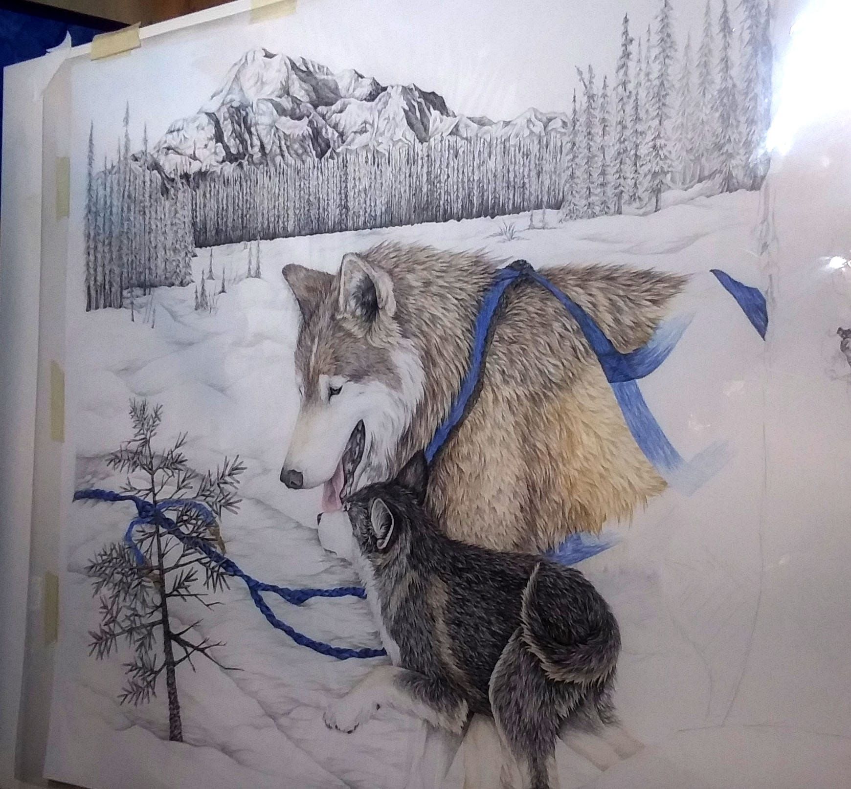 Dog Musher Combines Love of Sled Dogs with Art