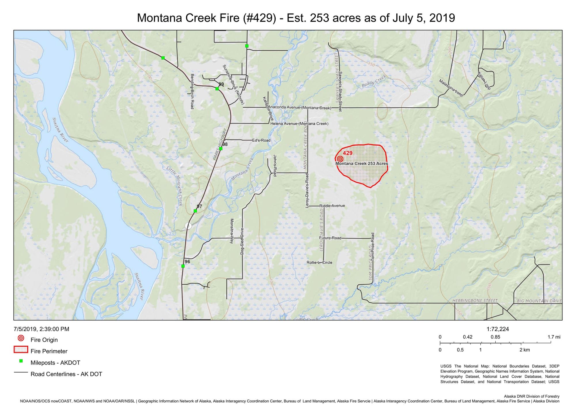 Additional Firefighters on Montana Creek Fire
