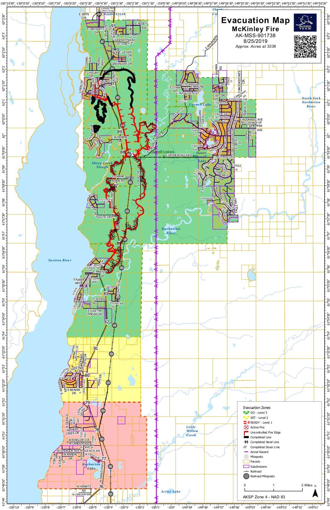 Fire update for Sunday, August 25th.