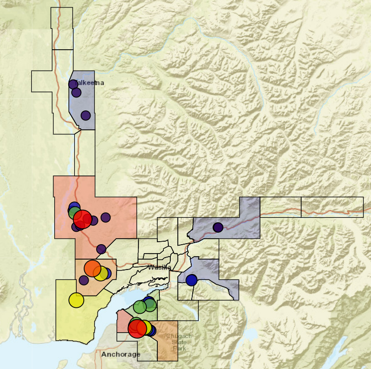 Windy weather causes power outages through much of the Mat-Su
