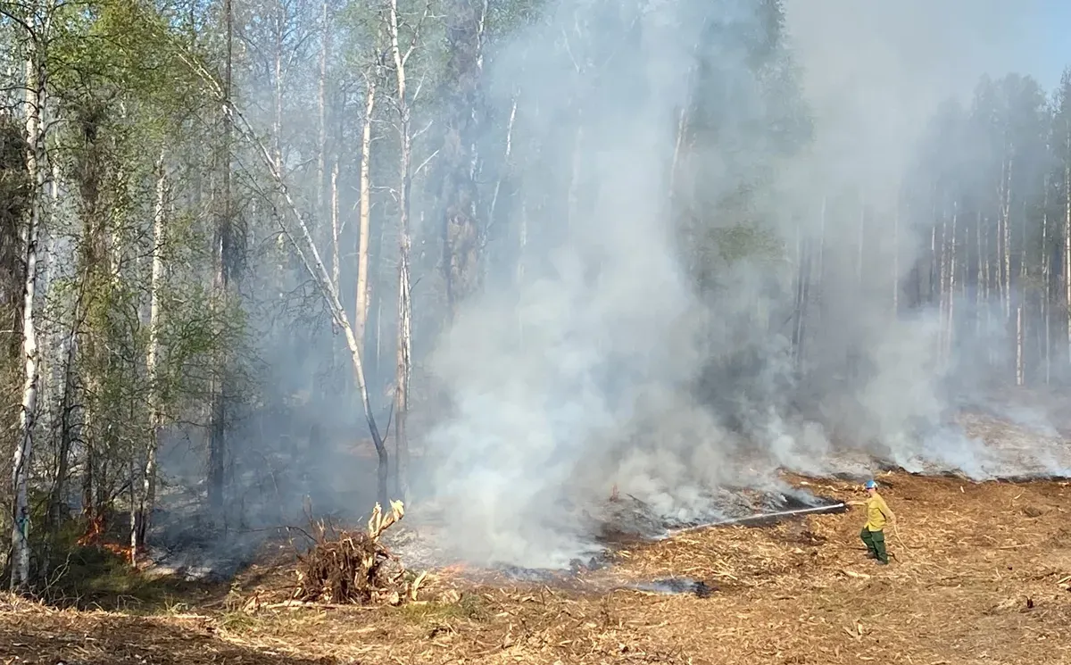 Local and state firefighters contained a fire in Caswell over the weekend