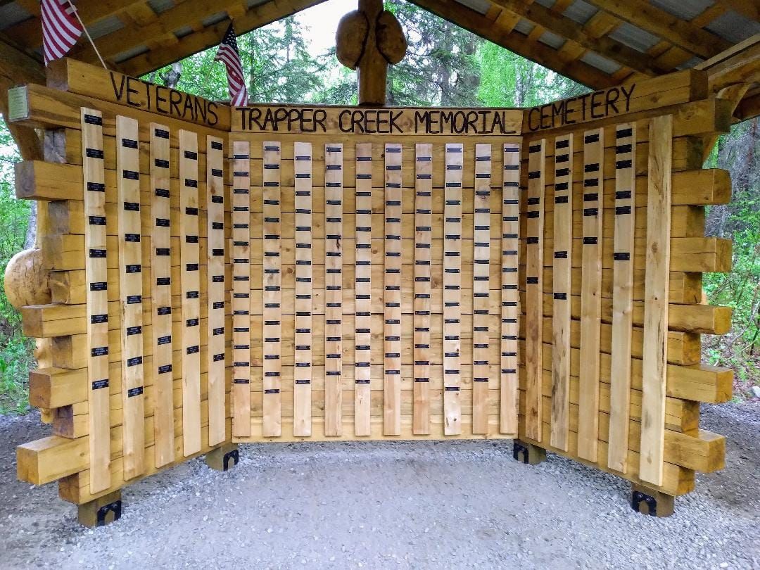 Memorial Wall at Trapper Creek Cemetery Remembers Former Residents