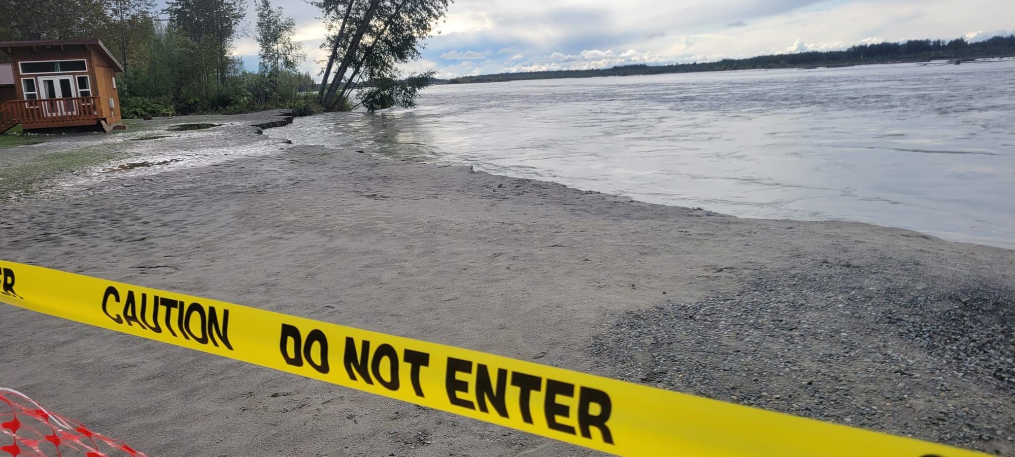 Rapid erosion occurring near Main Street