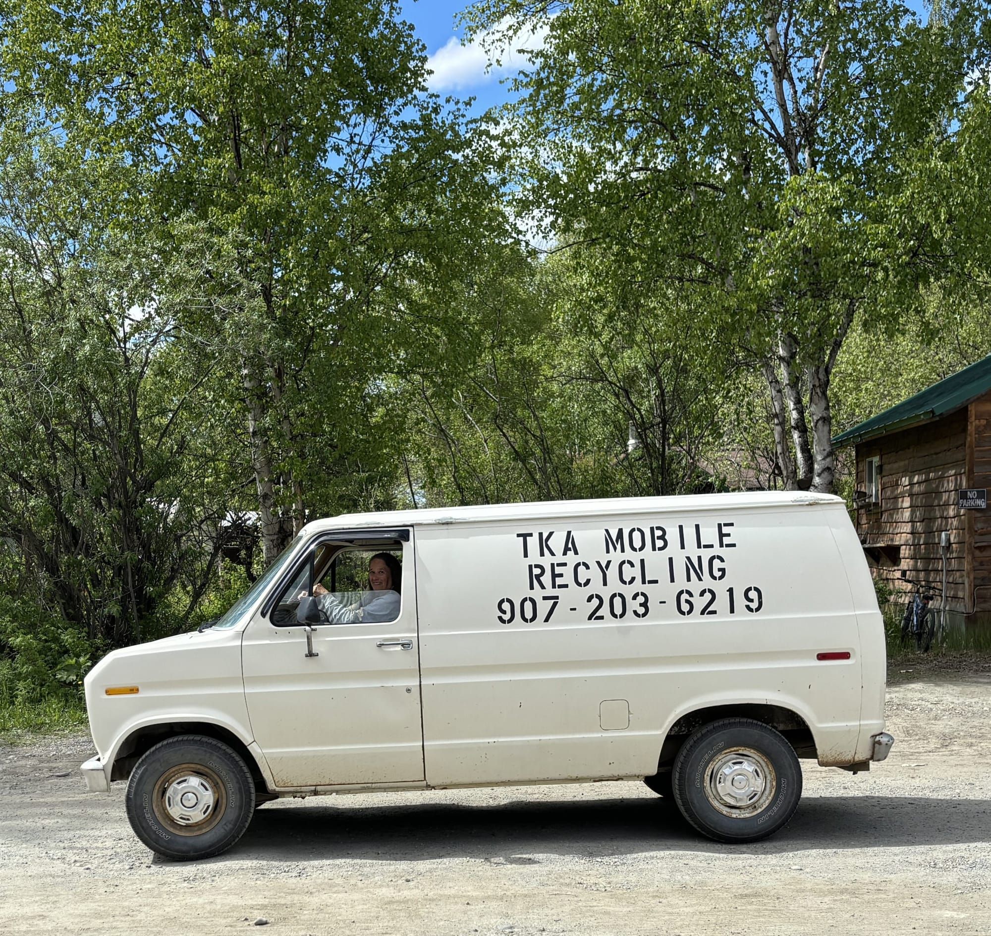 Talkeetna's Mobile Recycling Van, a part of the pilot project started in summer 2024.