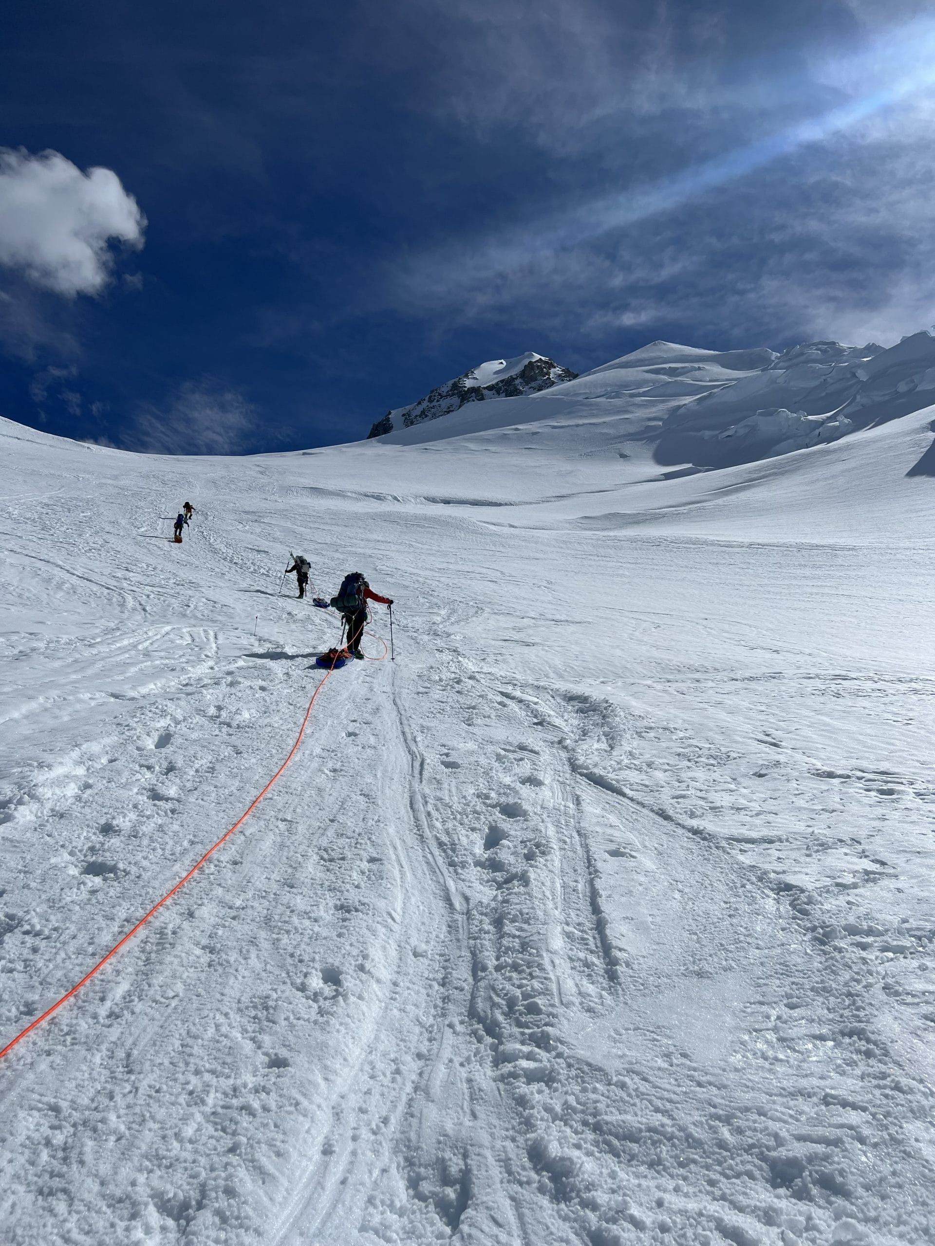 Climbers on Motorcycle Hill, Denali. Photo National Park Service/Taylor Guetschow