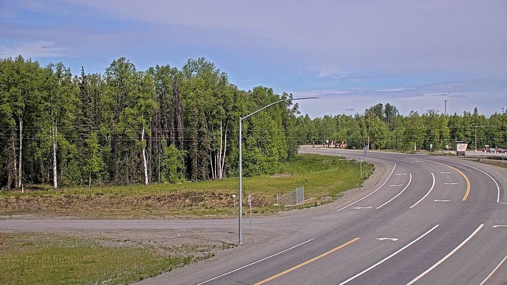 Intersection of the Talkeetna Spur Road and Parks Highway