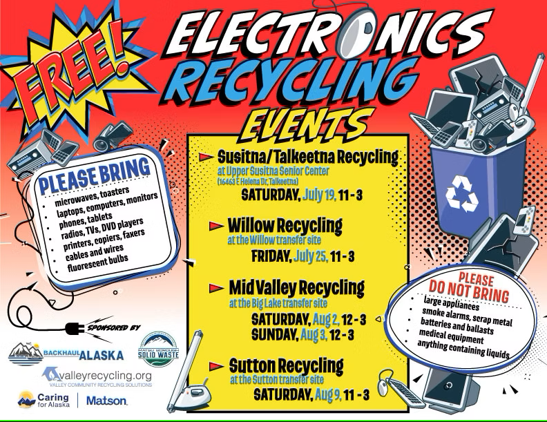 Upper Valley Electronics Recycling one-day events for summer 2025