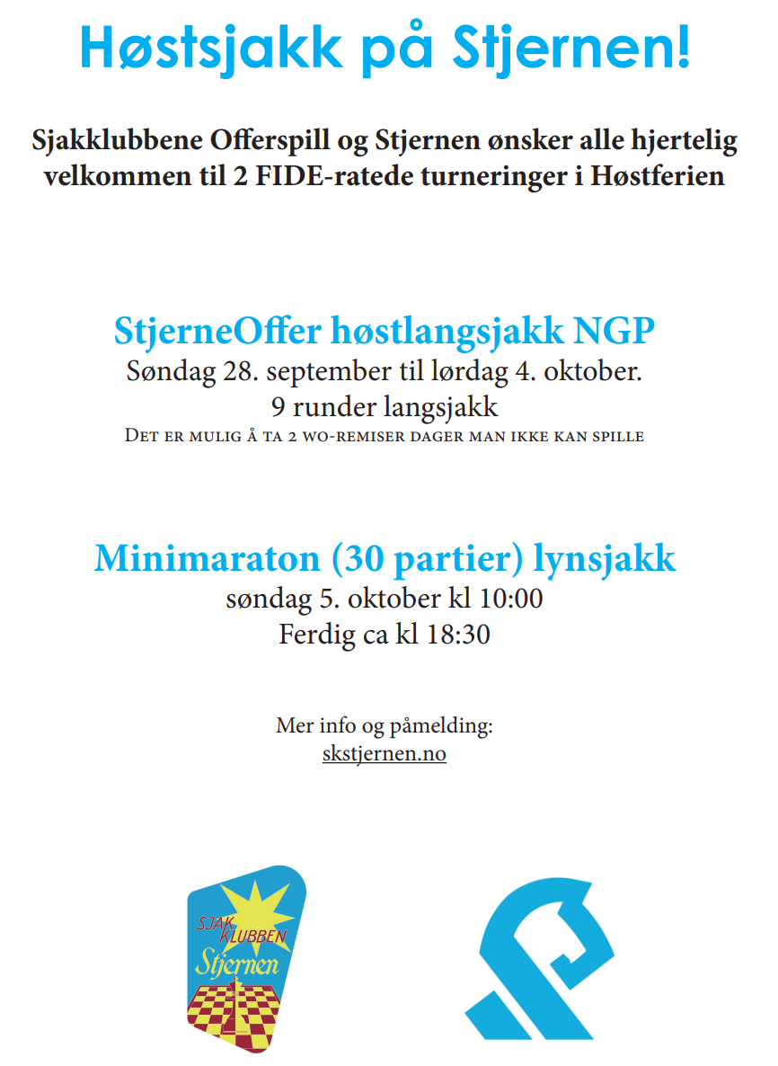 Høstsjakk på Stjernen!