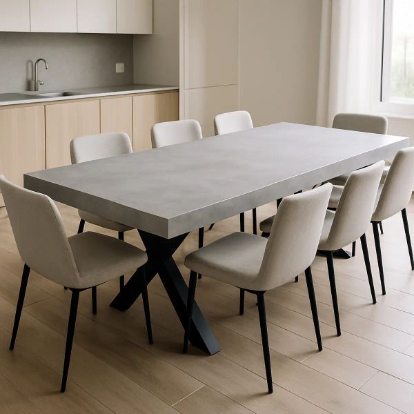 Bespoke dining table size and seating maths guide showing seat widths, table lengths and comfortable spacing