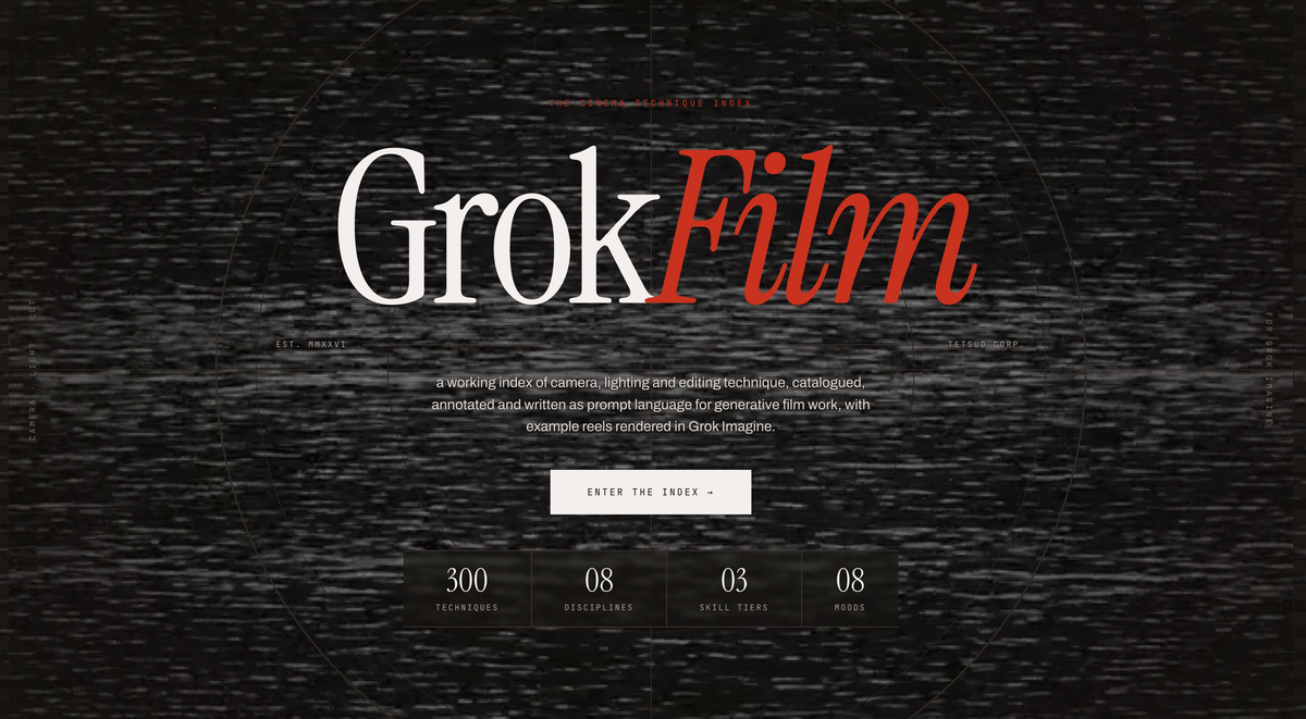 This Free Tool Turns 300 Cinema Techniques Into Ready-Made Grok Prompts
