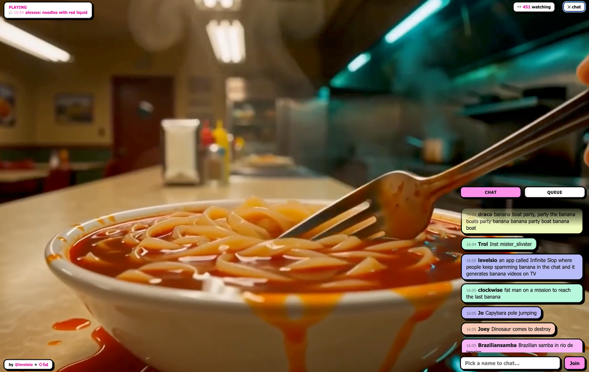 Someone Built an AI Livestream That Never Stops Generating
