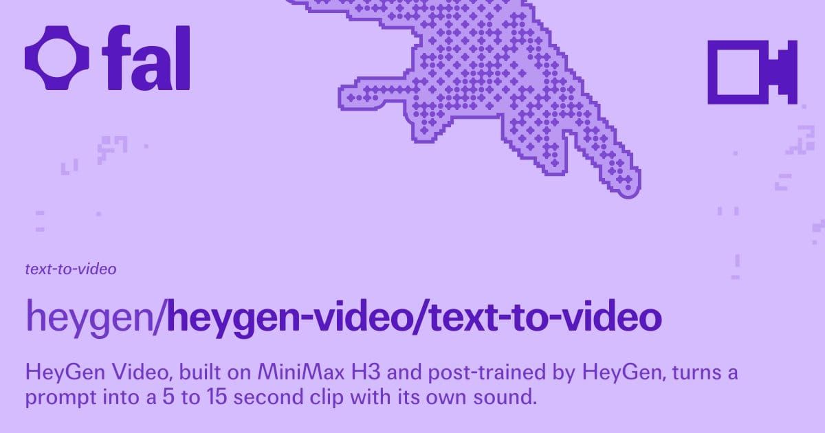 HeyGen Brings Its Video Model and Voice Cloning to fal