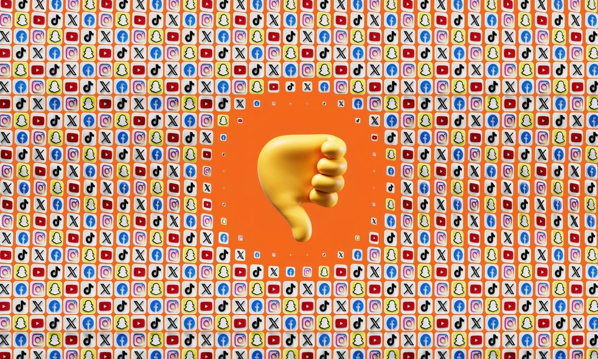 A computer generated image of a hand with thumbs down