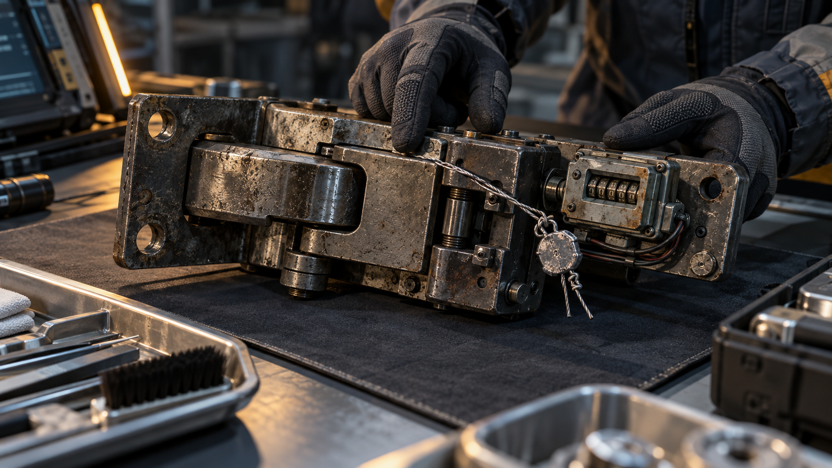 A recovered latch assembly retains its mechanical counter and seal.