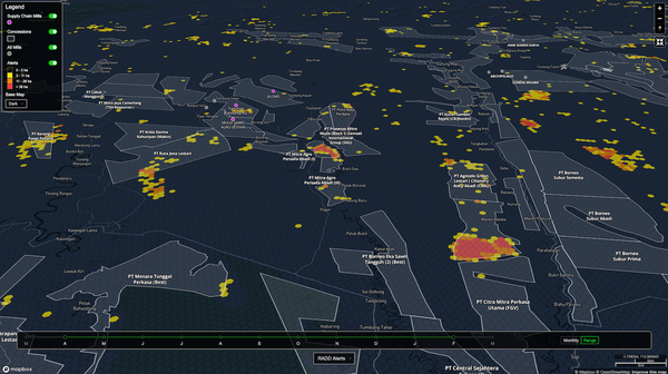 Palmoil.io links deforestation inside Indonesia concessions to global supply chains