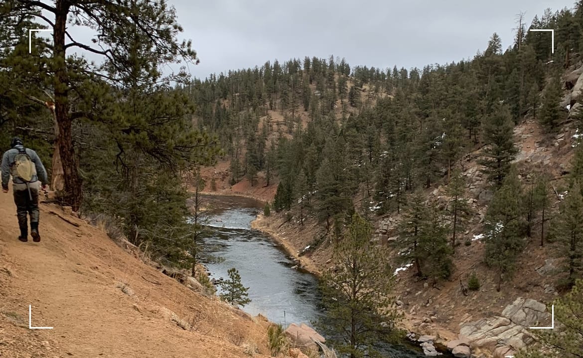 Fly fishing the Scenic Cheesman Canyon on the South Platte, Colorado