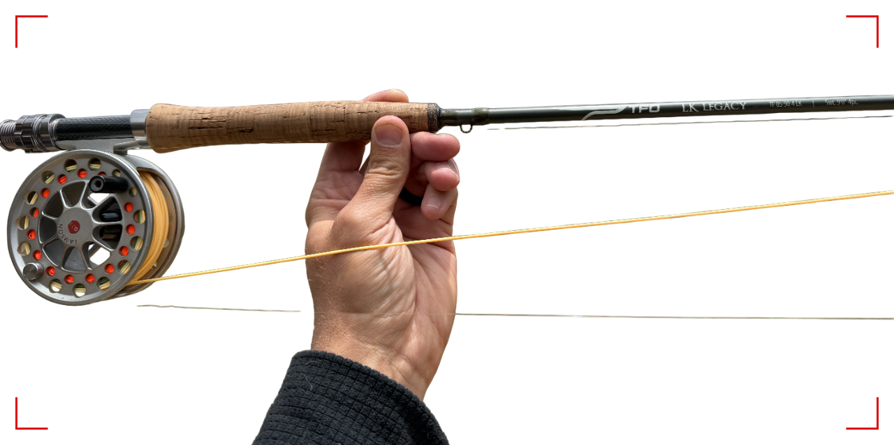 Temple Fork Outfitters (TFO) LK Legacy 5 weight fly rod paired with Rio's Single Handed Spey Fly Line on a Lamson Guru reel