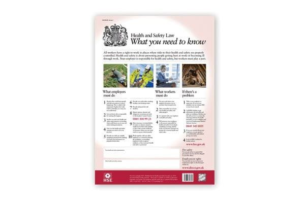 Don’t risk fine for displaying old health and safety poster