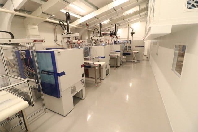 A view of the new Wittmann supplied cleanroom at Polymermedics