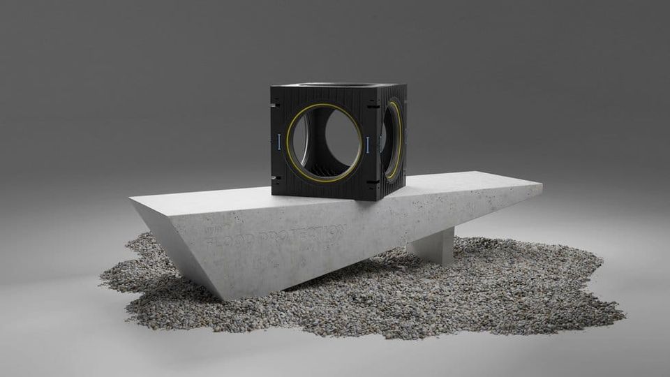 Award-winning flood protection made from recycled plastic