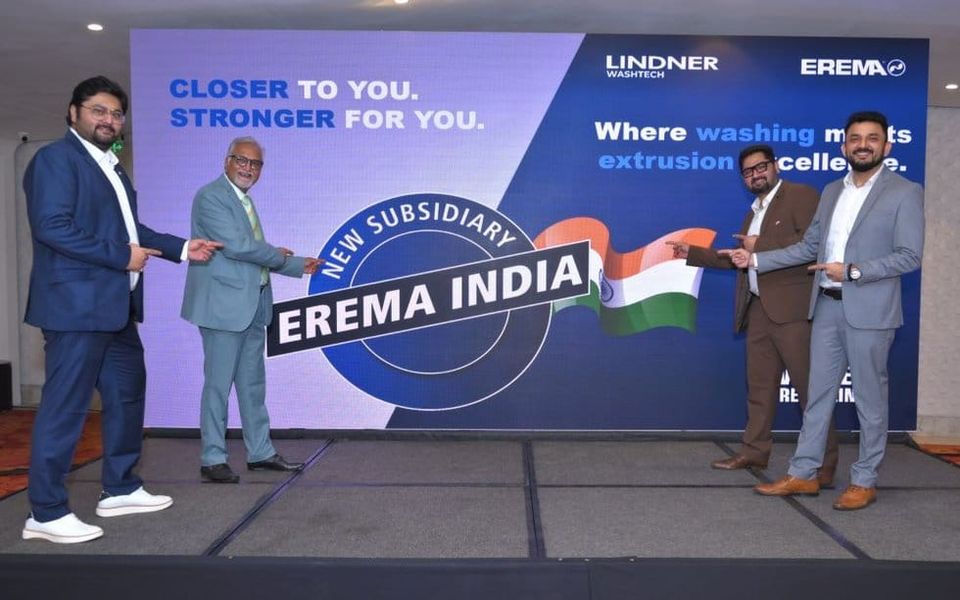 EREMA and Lindner Washtech announce the opening of EREMA India