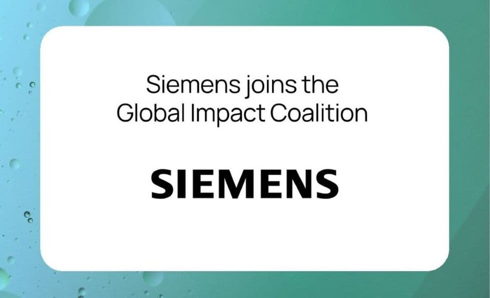Siemens joins the Global Impact Coalition