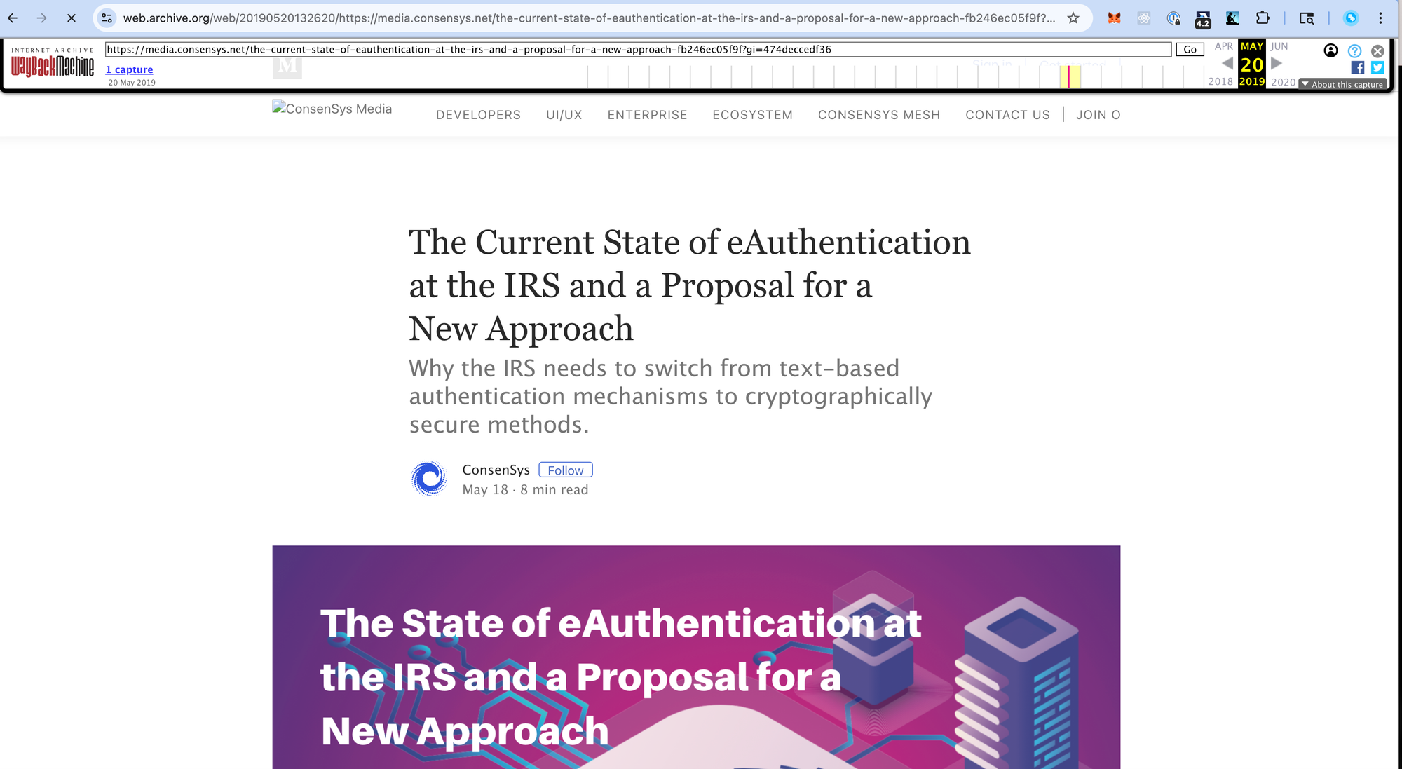 The Current State of eAuthentication at the IRS and a Proposal for a New Approach