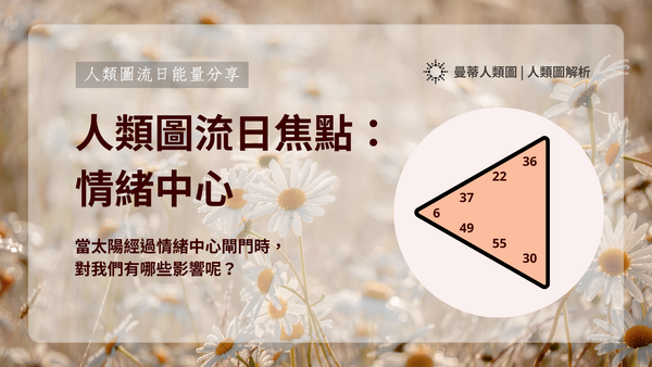 過年的時候，壓力總是特別大嗎？其實是這段期間的能量主題哦！｜曼蒂人類圖